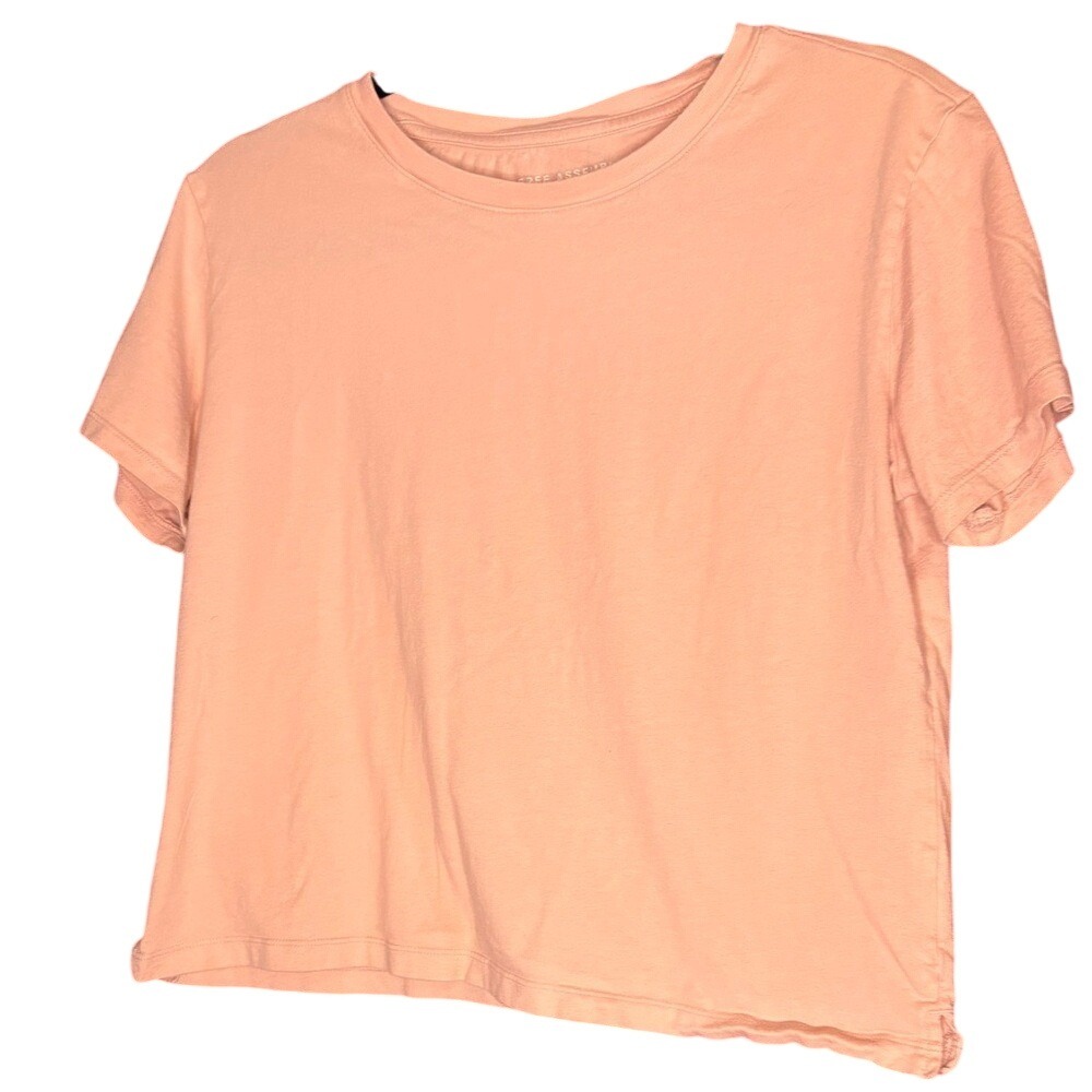 Free Assembly T-Shirt Womens Medium Pink Good Organic Cotton Side Slit WKT00113